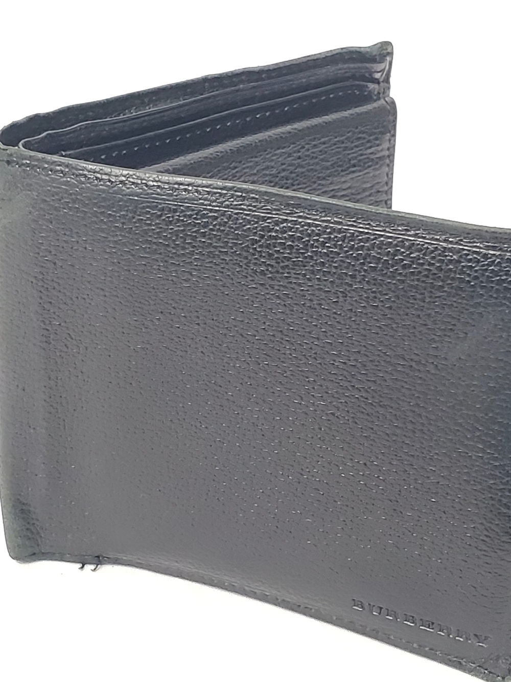 Burberry Men's Black Leather Bi-Fold Wallet